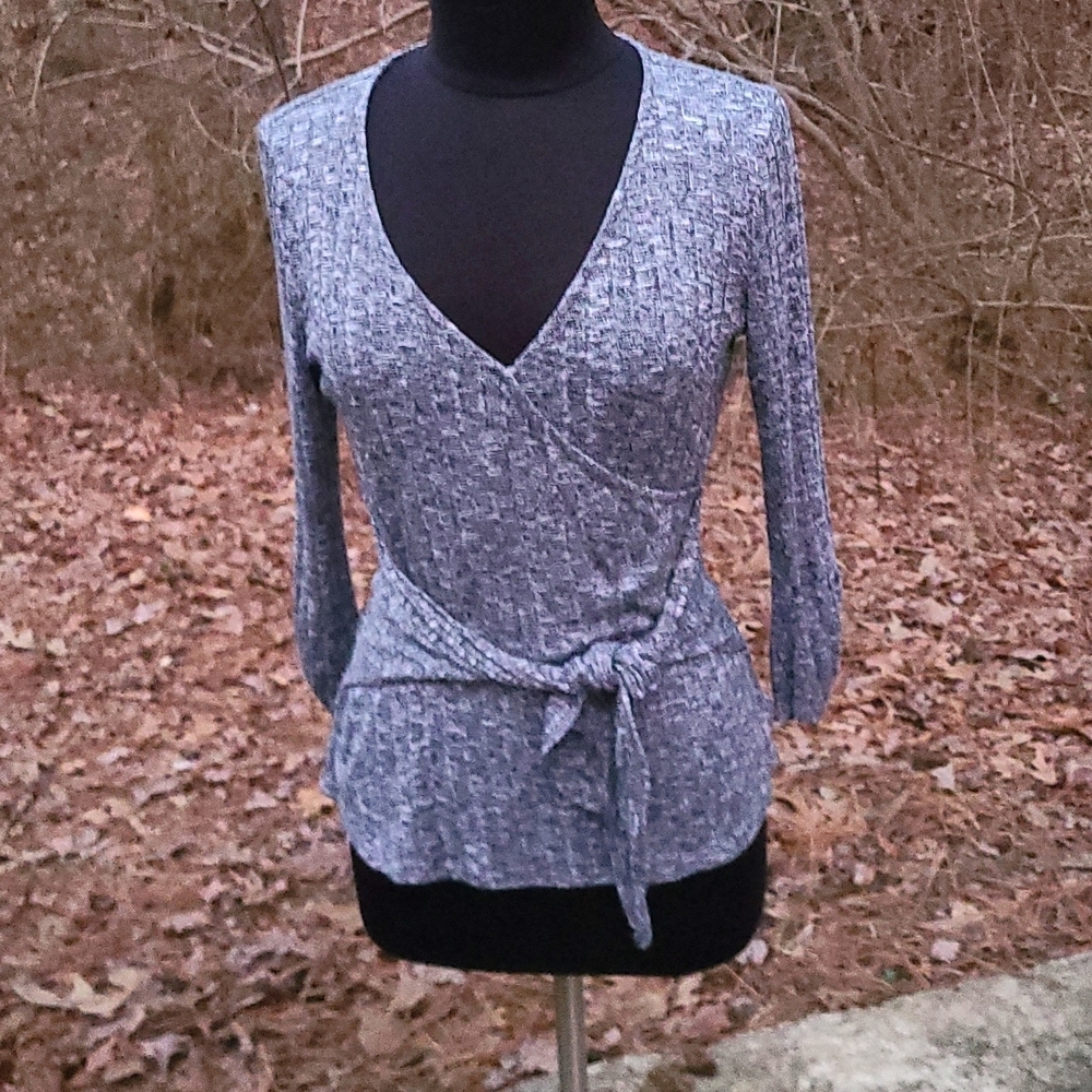 I.n. Heather Grey V-neck Sweater